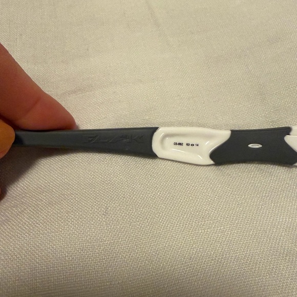 Oakley White Flak Sunglasses with Gray Lenses - OS - Picture 4 of 5
